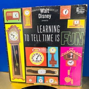 Walt Disney Presents Learning to Tell Time Is Fun Disneyland 1964 Vinyl Record
